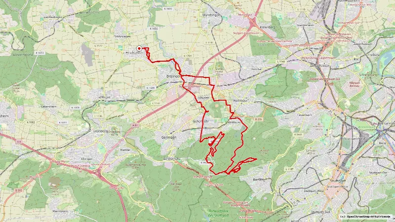 Streckenverlauf der Tour auf der Karte